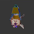 Detailed Spacecraft Model With Solar Panels Gold Scientific Module And Blue Components 3d model