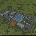 Industrial Factory Complex Featuring Multiple Buildings Green Landscaping And Parking Facilities