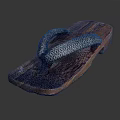 Traditional Handcrafted Wooden Clog With Carved Wooden Sole And Braided Black Strap