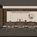 New Chinese Style Song Style Tea Room Study 3d model