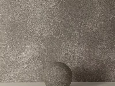Gray Textured Wall With Decorative Sphere As Interior Design Components 3d model