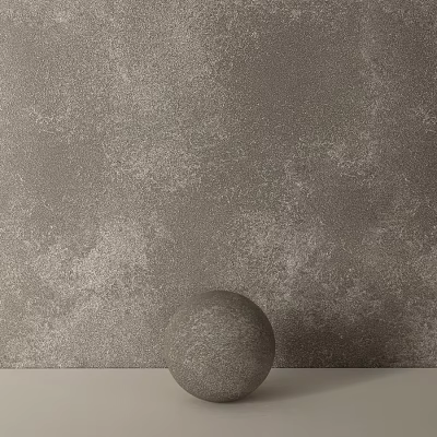 Gray Textured Wall With Decorative Sphere As Interior Design Components 3d model