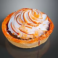 Delicious Golden Crust Tart With Creamy Filling And Caramelized Meringue Swirls