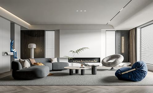 modern living room 3d model