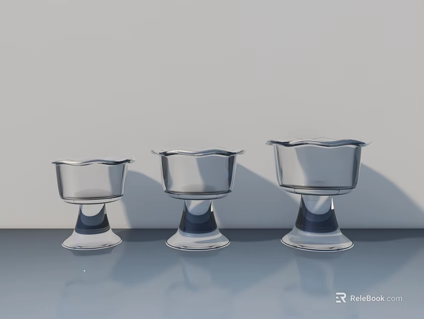 Modern Table And Chairs Set With Wooden Top And Metal Legs For Dining Room 3d model 