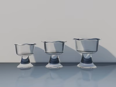 Modern Table And Chairs Set With Wooden Top And Metal Legs For Dining Room 3d model