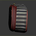 Eyebag Stylish Fabric Pencil Pouch With Red Blue Gray Striped Design