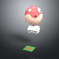 Cartoon Fish Shaped White Equipment With Connecting Wire And Green Mat