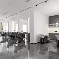 Modern Hair Salon Interior Design With Salon Chairs Mirrors And Polished Floors