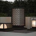 Modern Outdoor Lights In Various Styles With Perforated Metal Patterns For Garden Illumination