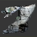 Rugged Cave Terrain Interior With Rocky Formations And Colorful Textures