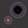 Modern Round Gray Coffee Tables With Woven Detail And Decorative Bowl On Top