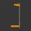 Industrial Equipment With Yellow Metal Frame Cross Support And Platform Base