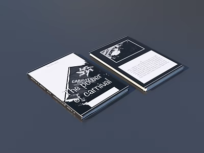 Two Open Books With Charlie Chaplin The Great Dictator Cover And Interior Pages 3d model