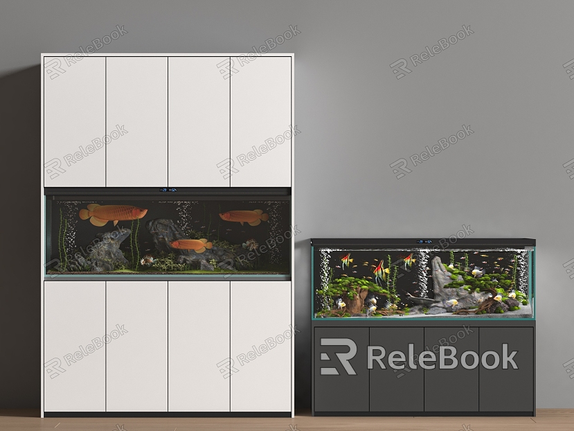 Modern fish tank embedded fish tank fish tank cabinet model