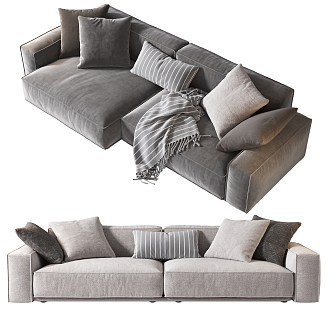 Modern Double Sofa Double Bed Sofa 3d model