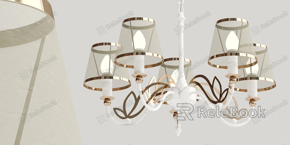 Jianou chandelier metal glass multi-head chandelier model