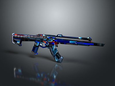 rifle semi-automatic rifle combat rifle battle rifle carbine war rifle attack rifle 3d model