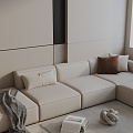 Modern three-seat sofa 3d model