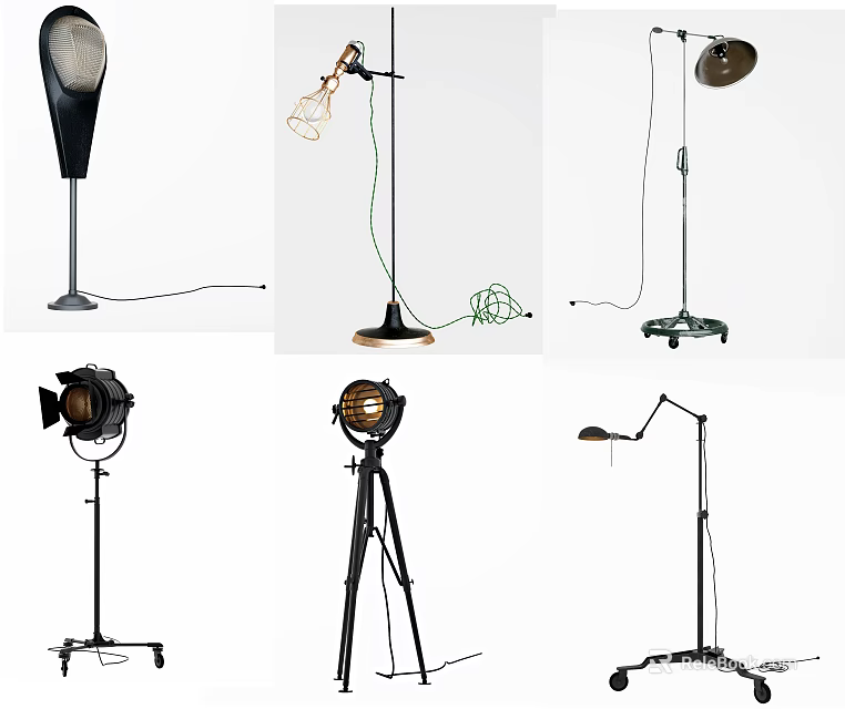 Different Styles Of Floor Lamps For Home Decor 3d model 