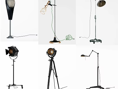 Different Styles Of Floor Lamps For Home Decor 3d model