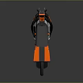 Futuristic Gun With Purple White And Orange Colorful Modern Sleek Design