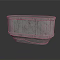 Rustic Wooden Cabinet With Oval Top Natural Wood Grain And Sturdy Base