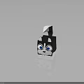 Cute Black And White Cat Shaped Storage Box For Home Organization And Decor
