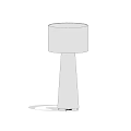Modern Minimalist Table Lamp With Cylindrical Lampshade And Slender Base 3d model