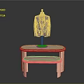 Formal Black Suit On Mannequin With Wooden Two Tiered Display Stand