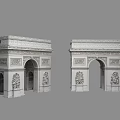 Ancient Triumphal Arch Historical Architecture Design With Intricate Carvings And Arched Doorways