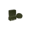Green Shrub Decorative Ornament Set with Square Round and Cube Shapes for Home Decor