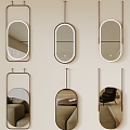 Mirror Full-body Mirror Cosmetic Mirror Hanging Mirror 3d model