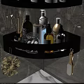 Black Bathroom Corner Shelf Wall Mounted Organizing Toiletries with Shower Accessories
