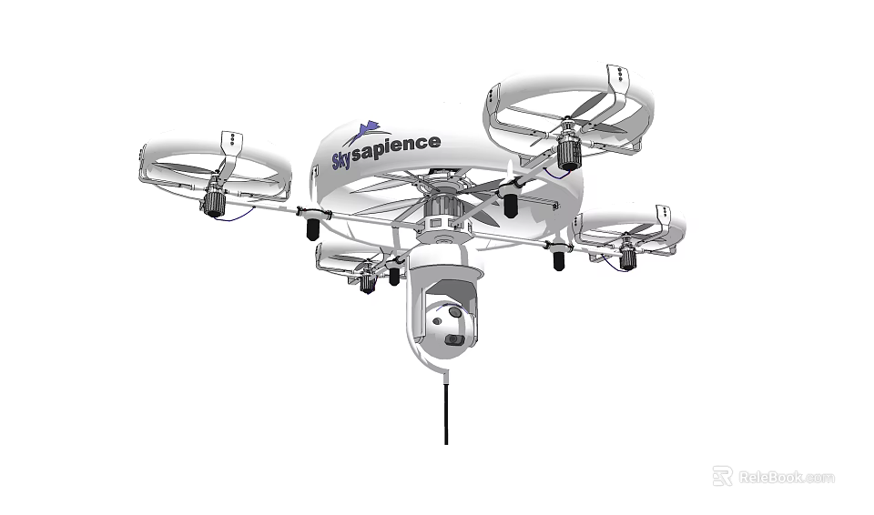Smart Eaglence Drone Multi Rotor Design Featuring Camera And Surveillance Technology 3d model 