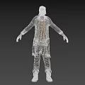 Zombie Game Movie Character With Tattered Skin Long Coat And Yellow Shirt