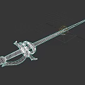 Medieval Decorative Sword With Golden Hilt Guard Black Handle And Sharp Blade Design