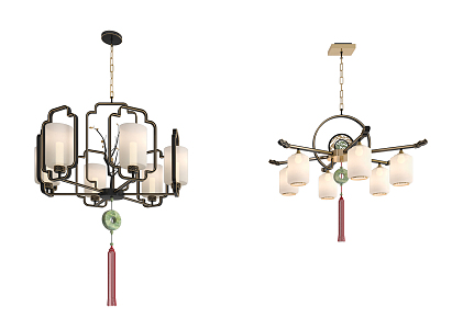 New Chinese Chandelier 3d model