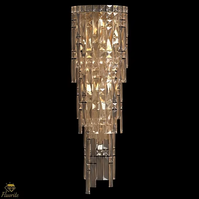 Elegant Crystal Wall Lamp With Hanging Prisms For Modern Home Decor 3d model