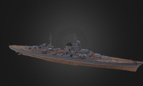 modern warship destroyer weapon ship cruiser ship 3d model