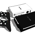 Modern game console 3d model