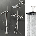 Modern rain shower shower faucet 3d model