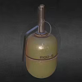 RGD-5 Hand Grenade Olive Green Military Weapon With Metal Fuse And Pull Ring Components
