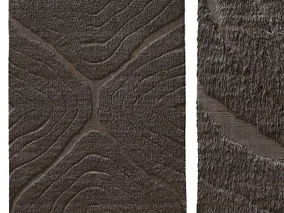 Dark Brown Square Rug With Textured Pattern And Plush Surface For Home Decor 3d model