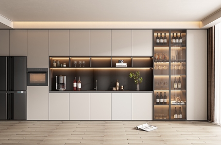 Modern Wine Cabinet 3d model