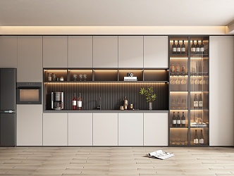 Modern Wine Cabinet 3d model