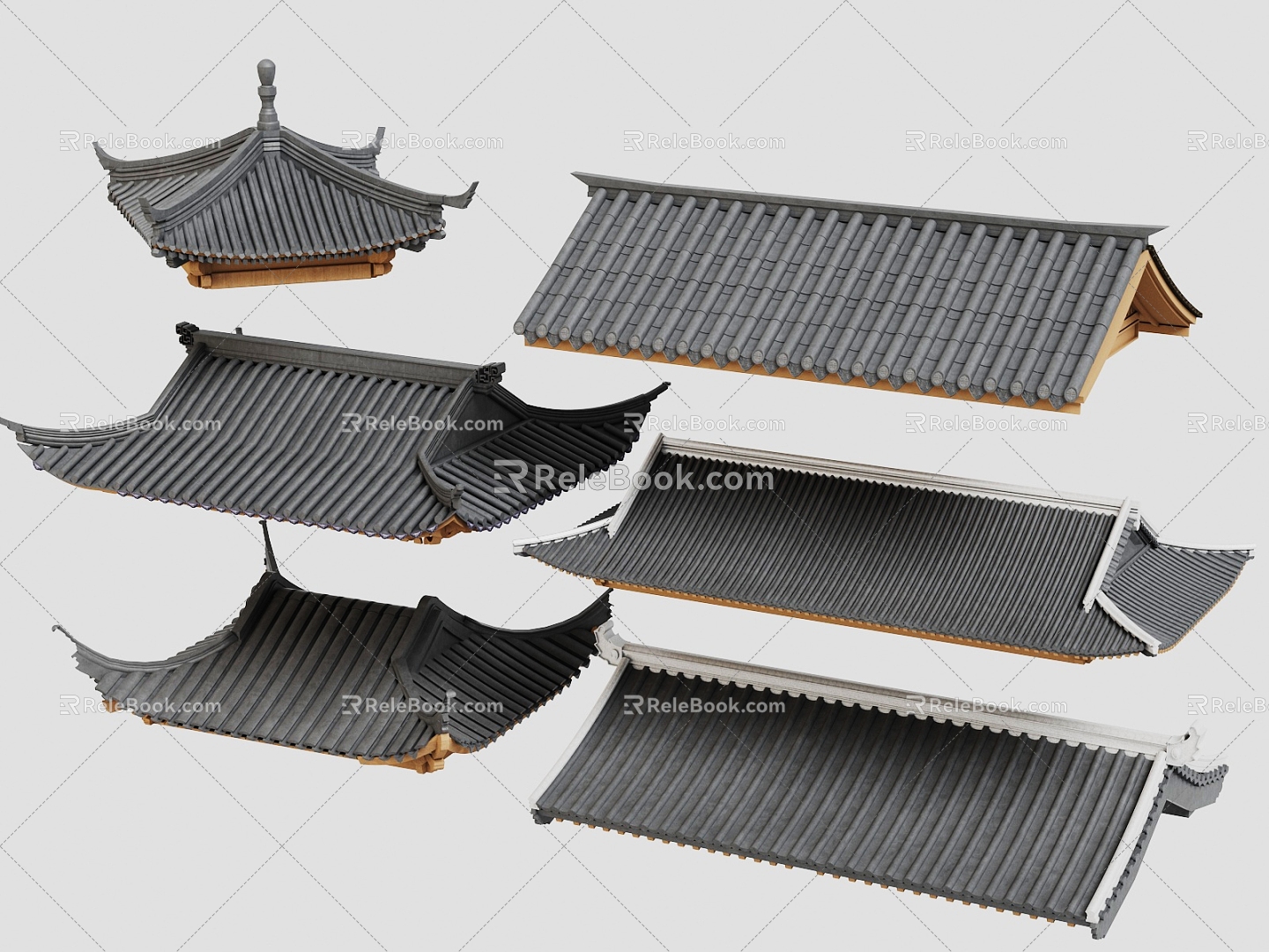 New Chinese Roof 3d model