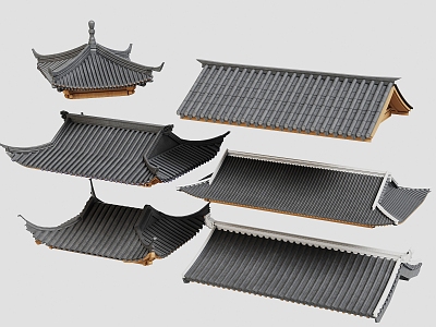 New Chinese Roof 3d model