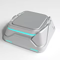 Futuristic Activation Device With Modern Square Structure And Blue LED Lights