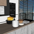 Modern Kitchen Ornaments Casserole Plate Bowl 3d model